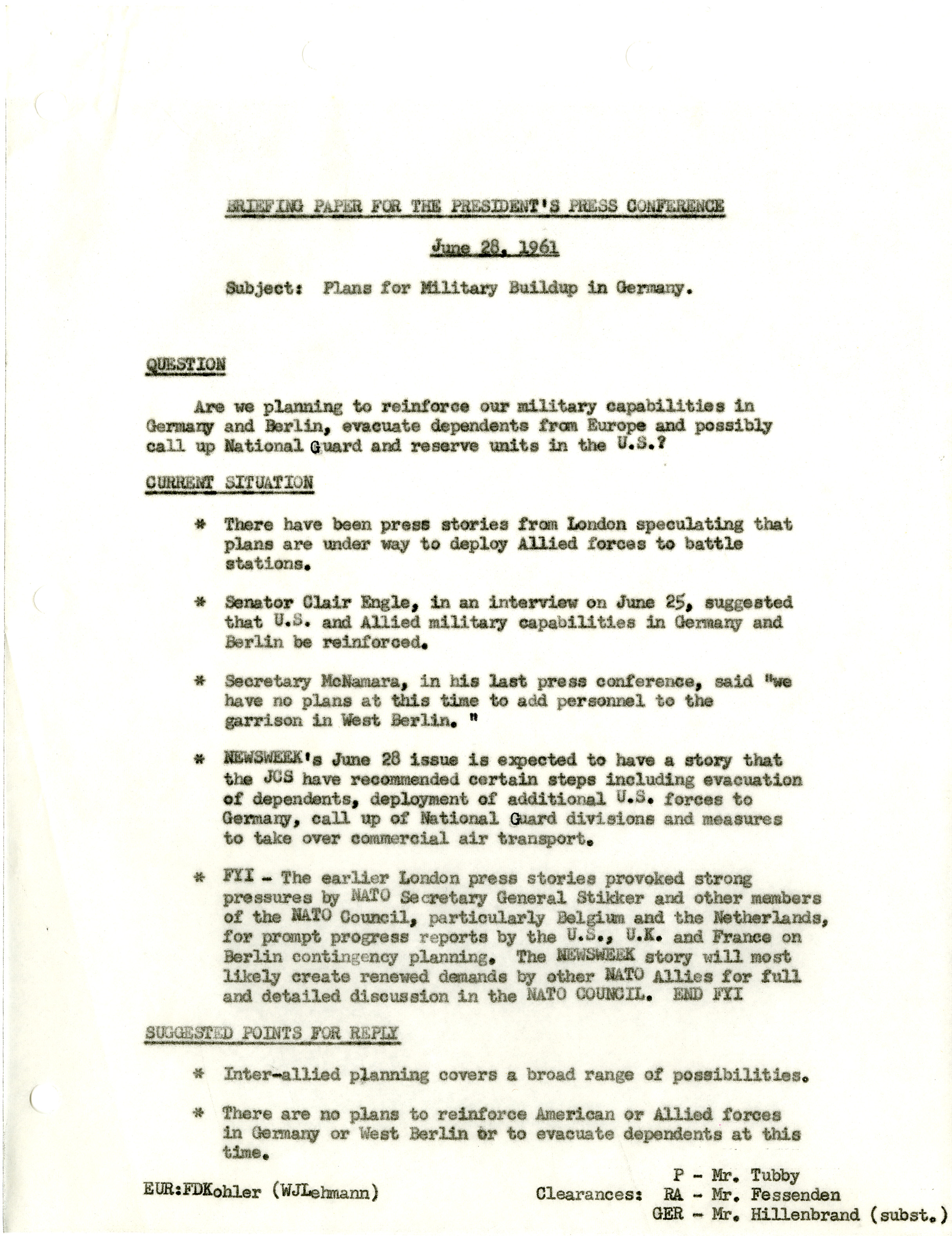 62861 Briefing Paper JFK Library